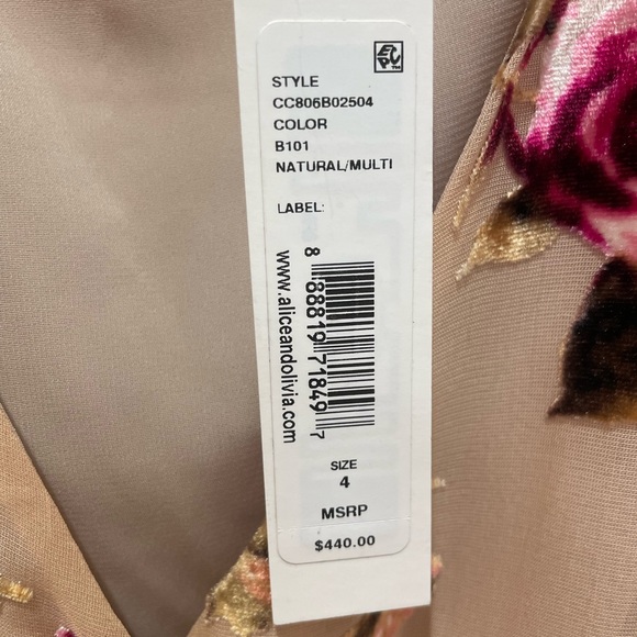 NWT- Alice + Olivia floral wrap dress - Picture 7 of 16